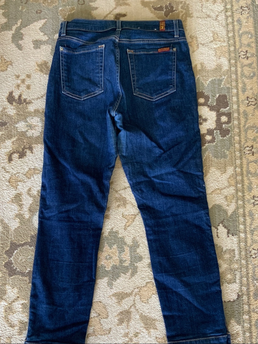 7 For All Mankind Deep Indigo Slim Straight Jeans - Picture 7 of 8